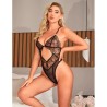 955212 body transparent avec dentelle creuse noire s-m