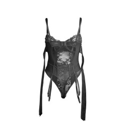 955496 body en dentelle avec nuds et jarretelles noir s-m