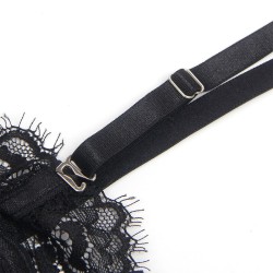 955496 body en dentelle avec nuds et jarretelles noir s-m