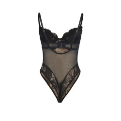 955618 body en dentelle avec fermeture en bas noir s-m