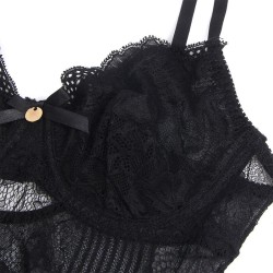 955618 body en dentelle avec fermeture en bas noir s-m