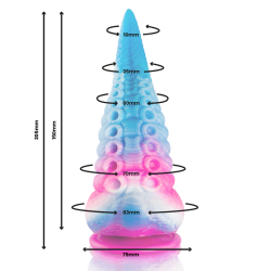 gode tentacle bleu phorcys grande taille