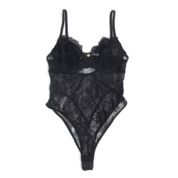 955625 body en dentelle avec fermeture en bas noir l-xl