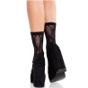chaussettes noires en dentelle avec nud