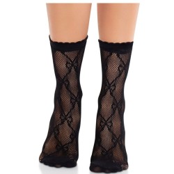 chaussettes noires en dentelle avec nud