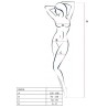 femme bs014 bodystocking blanc taille unique