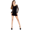 femme bs025 bodystocking noir style robe taille unique