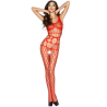 femme bs032 bodystocking rouge taille unique