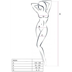 femme bs034 bodystocking blanc taille unique