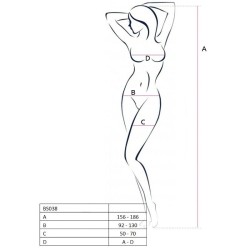 femme bs038 bodystocking blanc taille unique