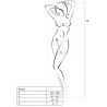 femme bs038 bodystocking blanc taille unique