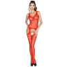 femme bs038 bodystocking rouge taille unique