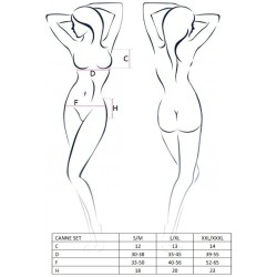 ensemble canne femme noir taille s-m