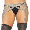 porte-jarretelles élastique lurex argent taille unique