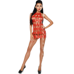 gwen robe dos nu rouge s-m