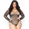bodystocking en résille cristalisée 1x-2x