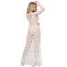 dresses robe longue  manches longues blanc s - m
