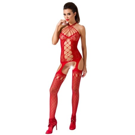 femme bs056 bodystocking rouge taille unique