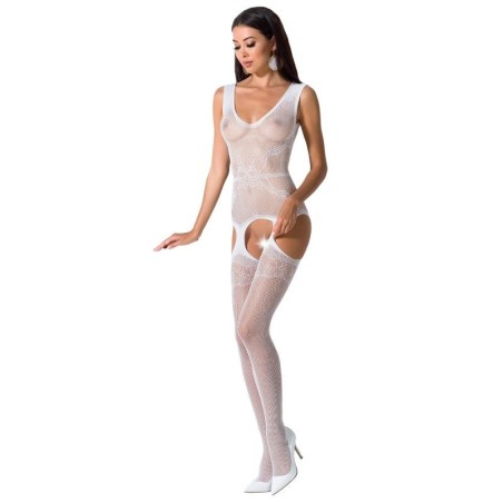 femme bs062 bodystocking blanc taille unique