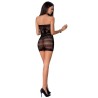 femme bs063 robe noire taille unique