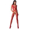 femme bs059 bodystocking rouge taille unique