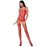 femme bs067 bodystocking rouge taille unique