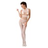 femme bs048 bodystocking blanc taille unique
