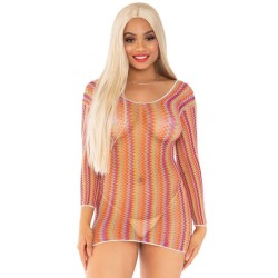zigzag mini robe multicolore taille unique