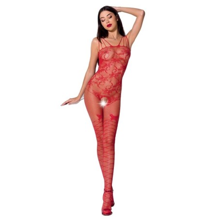 femme bs076 bodystocking taille unique rouge