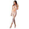 femme bs081 bodystocking blanc taille unique