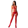 femme bs084 bodystocking rouge taille unique