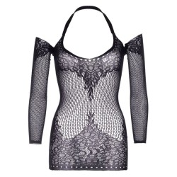 twist halter dentelle mini robe taille unique