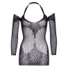 twist halter dentelle mini robe taille unique