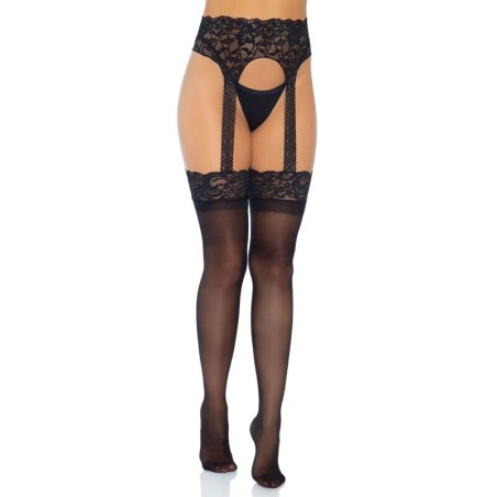 bas  jarretelles opaque taille unique