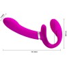 vibrateur double strap-on valerie 12 vibrations violet