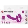 vibrateur double strap-on valerie 12 vibrations violet