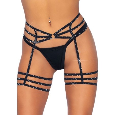 porte-jarretelles en strass taille unique