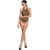 femme bs087 bodystocking noir taille unique