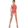 femme bs087 bodystocking rouge taille unique
