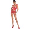 femme bs089 bodystocking rouge taille unique