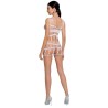 femme bs089 bodystocking blanc taille unique
