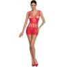 femme bs090 bodystocking rouge taille unique