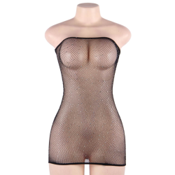 robe corps en filet avec diamants s-l