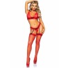 ensemble trois pièces taille unique - rouge
