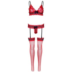 ensemble trois pièces taille unique - rouge