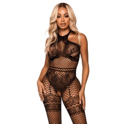 net halter bodystocking taille unique - noir