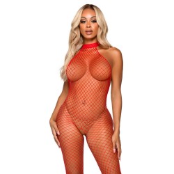 le frivole bodystocking - col racer taille unique rouge