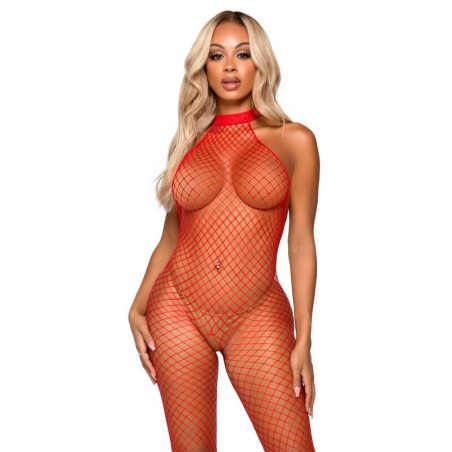 le frivole bodystocking - col racer taille unique rouge