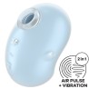 cutie ghost vibrateur poser bleu clair