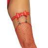 jarratière haute en cuir végétalien taille unique - rouge